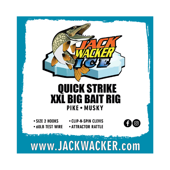 Jack Wacker Ice Quick Strike XXL Big Bait Rig, Jack Wacker Fishing Gear Company