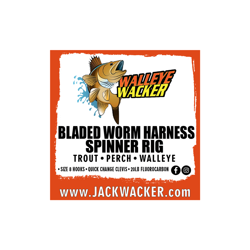 Walleye Wacker Bladed Worm Harness Spinner Rig