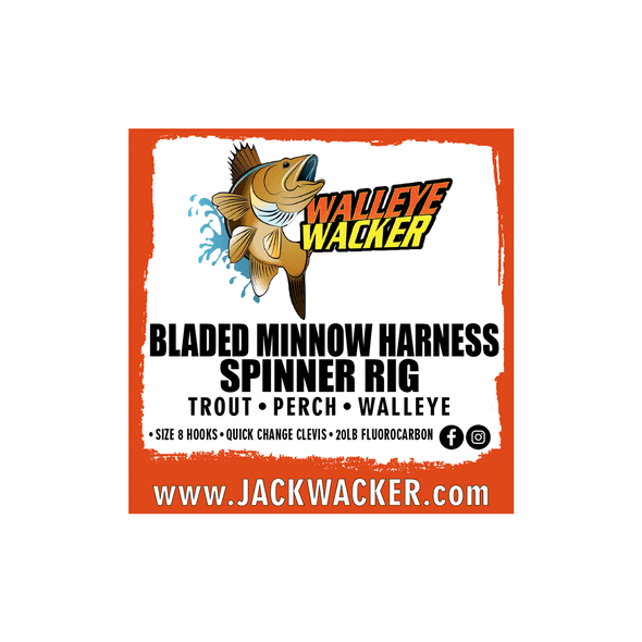 Walleye Wacker Bladed Minnow Harness Spinner Rig, Jack Wacker Fishing Gear Company